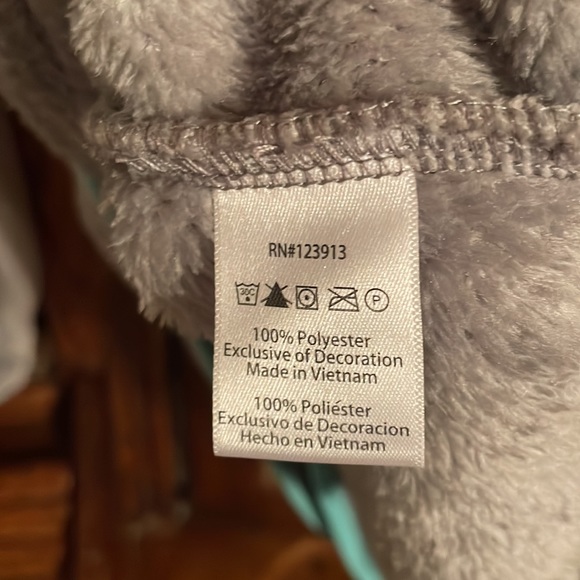 Jachs Cabin Gray with Aqua trim Fleece Pullover Jacket - Picture 7 of 9